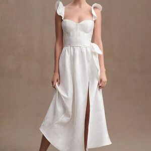 V. Chapman | Dresses | V Chapman Capulet Strapless Corset Chantilly Lace  Midi Dress Size 2 | Poshmark